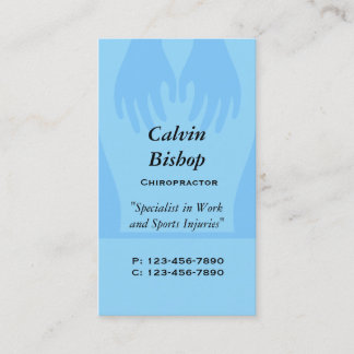 Massage/ Chiropractor Business Card/ Blau Visitenkarte