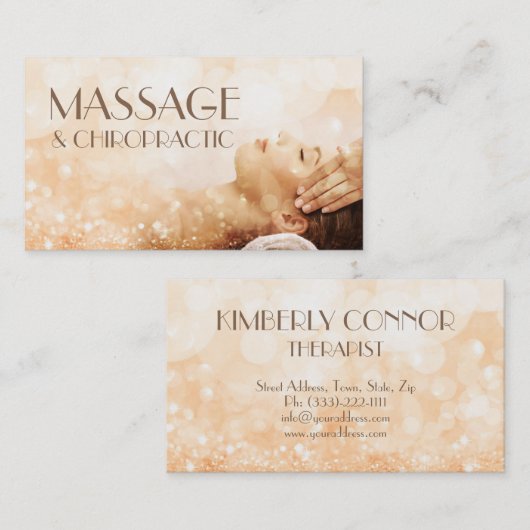 Massage Chiropraktische Soul- und Körpertherapie S Visitenkarte (Vorne/Hinten)