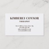 Massage Chiropraktisches Soul- und Körpertherapie Visitenkarte (Rückseite)