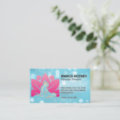 Massage Floral Logo Visitenkarte (Stehend Vorderseite)