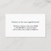 Massage für Frauen Visitenkarte (Rückseite)