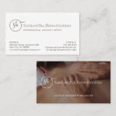 Massage für Minimalistisches Foto Visitenkarte (Vorne/Hinten)