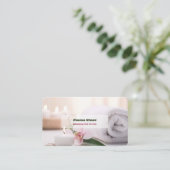 Massage für mobile Wellness-Center Visitenkarte (Stehend Vorderseite)