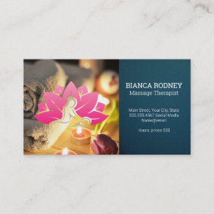 Massage Gesundheit Wellness Flower Spa-Logo Visitenkarte