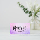 *~* Massage Glitzer Rosa Lavendel-Gradient-Spargel Visitenkarte (Stehend Vorderseite)