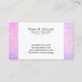*~* Massage Glitzer Rosa Lavendel-Gradient-Spargel Visitenkarte (Rückseite)