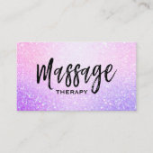 *~* Massage Glitzer Rosa Lavendel Gradient Sparkle Visitenkarte (Vorderseite)