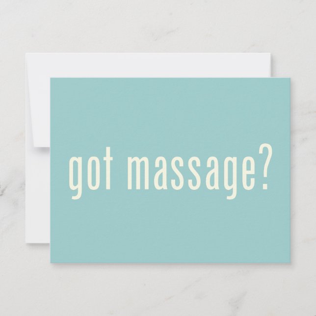 Massage got? (Vorderseite)