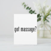 Massage got? postkarte (Stehend Vorderseite)