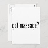 Massage got? postkarte (Vorne/Hinten)