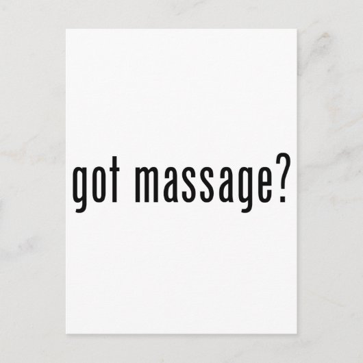 Massage got? postkarte (Vorderseite)