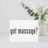 Massage got? postkarte (Stehend Vorderseite)