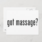 Massage got? postkarte (Vorne/Hinten)