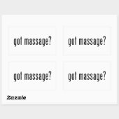 Massage got? rechteckiger aufkleber (Blatt)