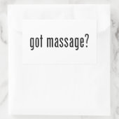 Massage got? rechteckiger aufkleber (Tasche)