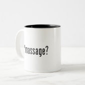 Massage got? zweifarbige tasse (Vorderseite Links)