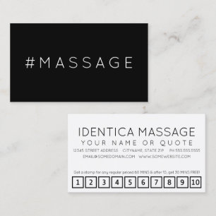 #MASSAGE Hashtag Loyalitätskarte Treuekarte