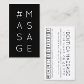 #MASSAGE Hashtag Loyalitätskarte Treuekarte (Vorne/Hinten)