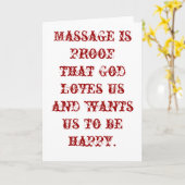 Massage is Proof that God Loves Us Blank Karte (Gelbe Blume)