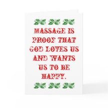 Massage ist der Beweis dafür, dass Gott uns Weihna