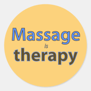 Massage ist Therapie Runder Aufkleber