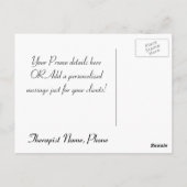 Massage/Körperarbeit Werbepostkarte Postkarte (Rückseite)