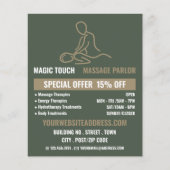 Massage-Logo, Massagetherapie, Massage-Raum Flyer (Vorne)