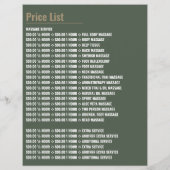 Massage-Logo, Massagetherapie, Massage-Raum Flyer (Hinten)