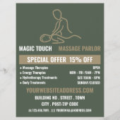 Massage-Logo, Massagetherapie, Massage-Raum Flyer (Vorne)