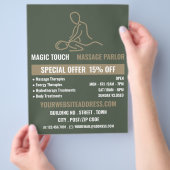 Massage-Logo, Massagetherapie, Massage-Raum Flyer (Hand)