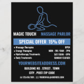 Massage-Logo, Massagetherapie, Massage-Raum Flyer (Vorne)