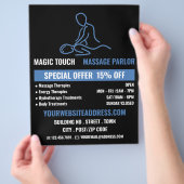 Massage-Logo, Massagetherapie, Massage-Raum Flyer (Hand)