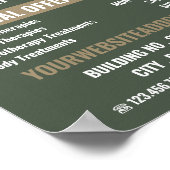 Massage-Logo, Massagetherapie, Massage-Raum Poster (Ecke)