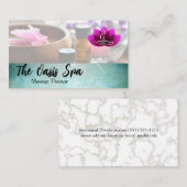 Massage Lotus Flower Logo | Spa Resort Visitenkarte (Vorne/Hinten)