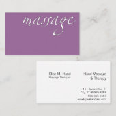 Massage: Massage-Therapeut Visitenkarte (Vorne/Hinten)