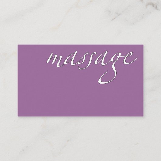 Massage: Massage-Therapeut Visitenkarte (Vorderseite)