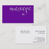Massage: Massagetherapeut Visitenkarte (Vorne/Hinten)