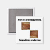 Massage, mit glücklichem Ende. Magnet (Vorderseite/Rückseite)