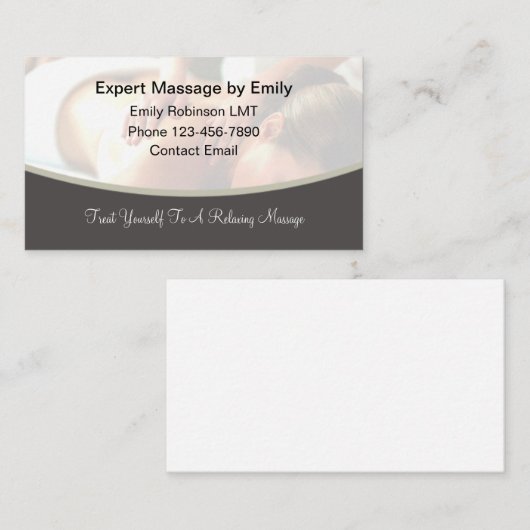 Massage Moderne Visitenkarten Visitenkarte (Vorne/Hinten)