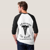 Massage-oder Knoten-großes Logo T-Shirt (Schwarz voll)