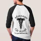 Massage-oder Knoten-großes Logo T-Shirt (Rückseite)