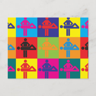 Massage Pop Art Postkarte