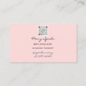 Massage Reflexologie Glitzer Hands Gold QRCode Pin Visitenkarte (Rückseite)