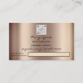 Massage Reflexologie Reiki Hands Imitate Gold QR A Visitenkarte (Rückseite)