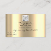 Massage Reflexologie Reiki Hands Imitate Gold QR A Visitenkarte (Rückseite)