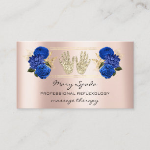 Massage Reflexologie Reiki Hands Rose Gold QR Roya Visitenkarte