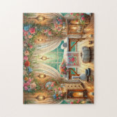 Massage-Retreat Bloom & Balance Spa-Gartenblick Puzzle (Vertikal)