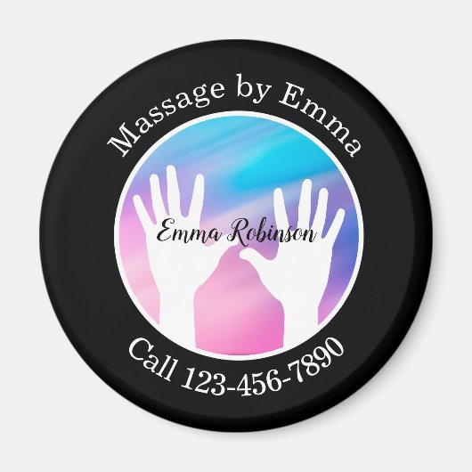 Massage Service Kundenmagnete Magnet (Vorne)