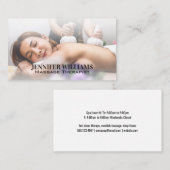 Massage Session | Woman at Spa Visitenkarte (Vorne/Hinten)