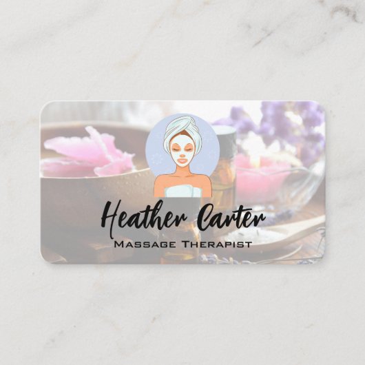 Massage-Spa-Logo Visitenkarte (Vorderseite)